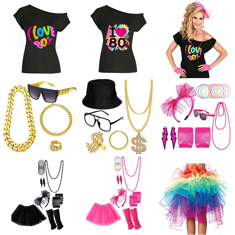 Women'S Accessories In The 80S - 80s Fancy Dress Accessories Retro Women