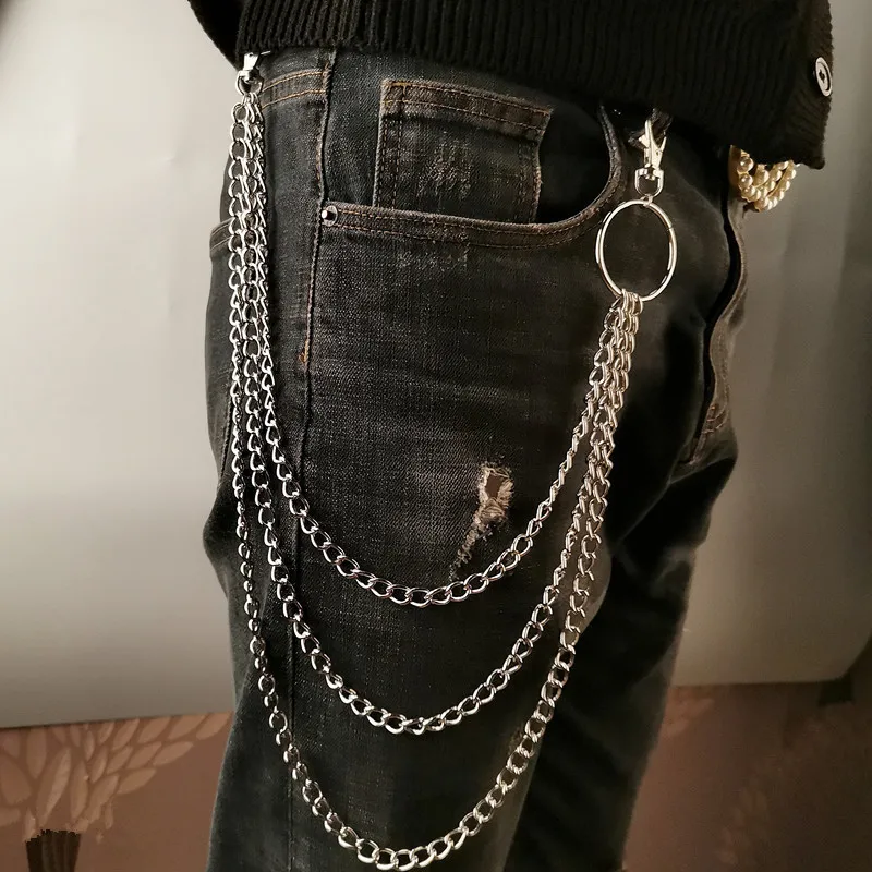 Women'S Accessories Wallet - Layer Metal Belt Chain Punk Hook
