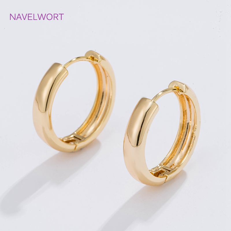 Women'S Ear Accessories - 6 Sizes Gold Plated Circle Hoop