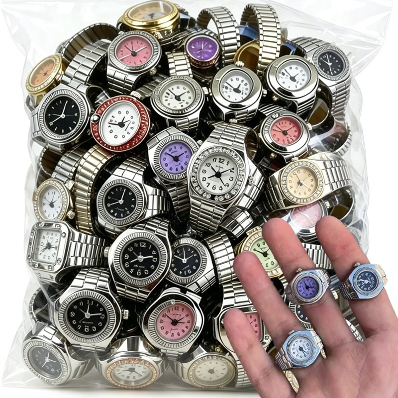 Women'S Accessories In The 80S - Retro Watch Ring Y2K Punk Quartz