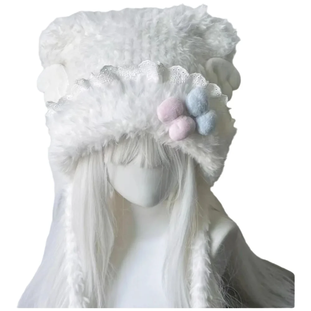 Women'S Ear Accessories - Pink and blue bow-knotted lace trimmed