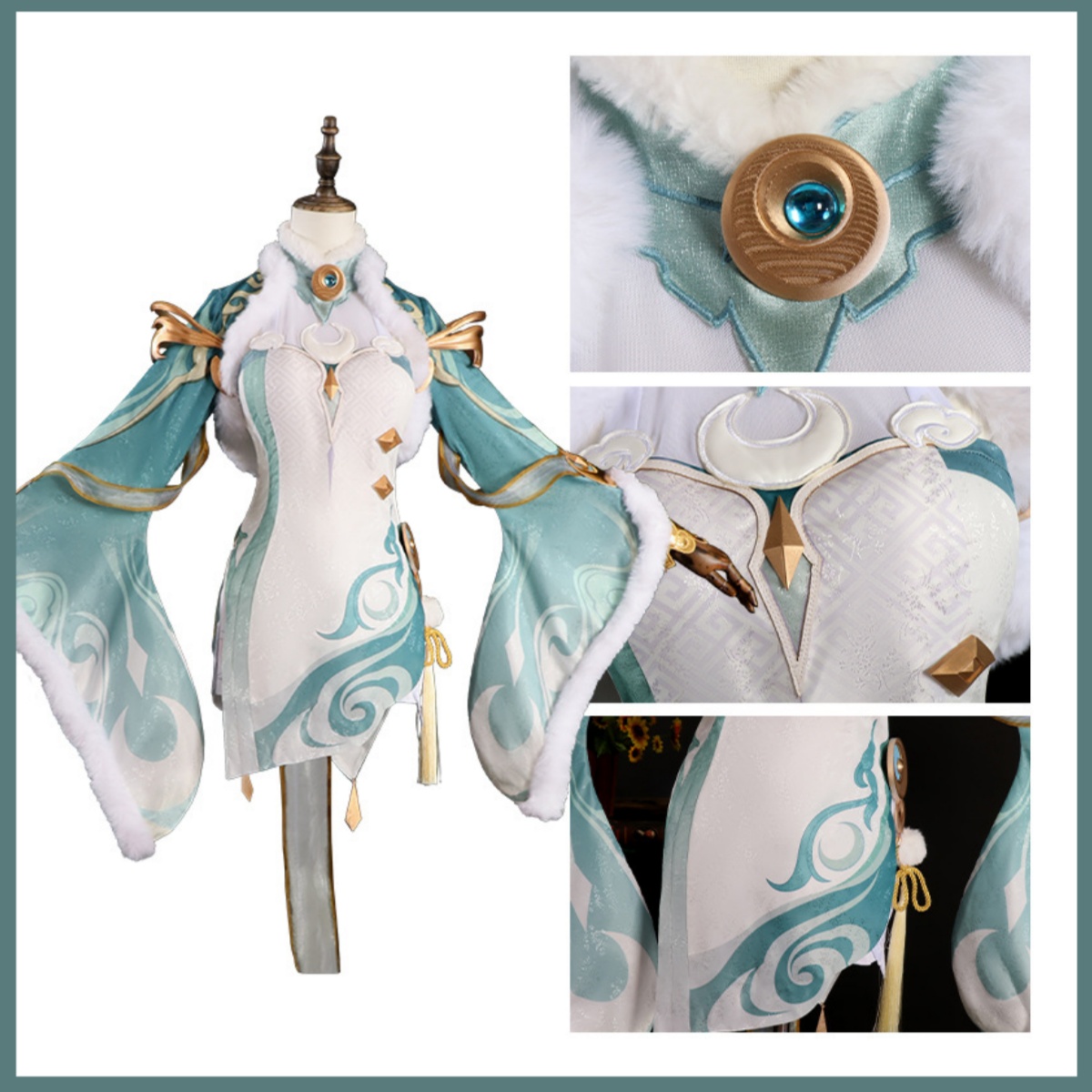 Game Zibai Cosplay Costume Gre - Women'S Ear Accessories recension och pris