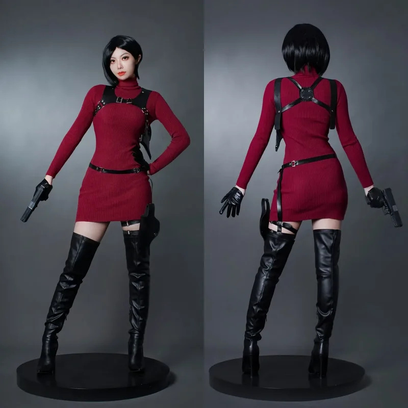 Red Ada Wong costume game COSP - Women'S Red Accessories recension och pris