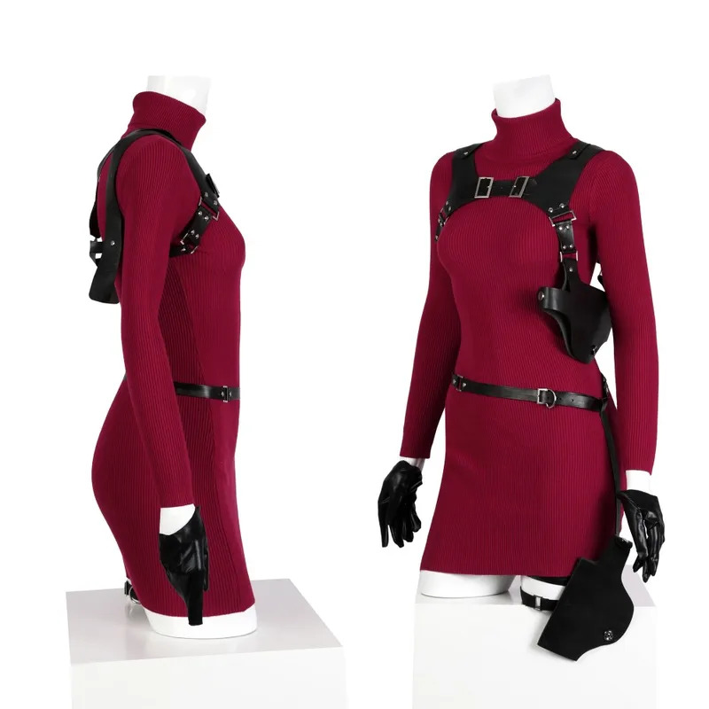 Red Ada Wong costume game COSP - Women'S Red Accessories recension och pris
