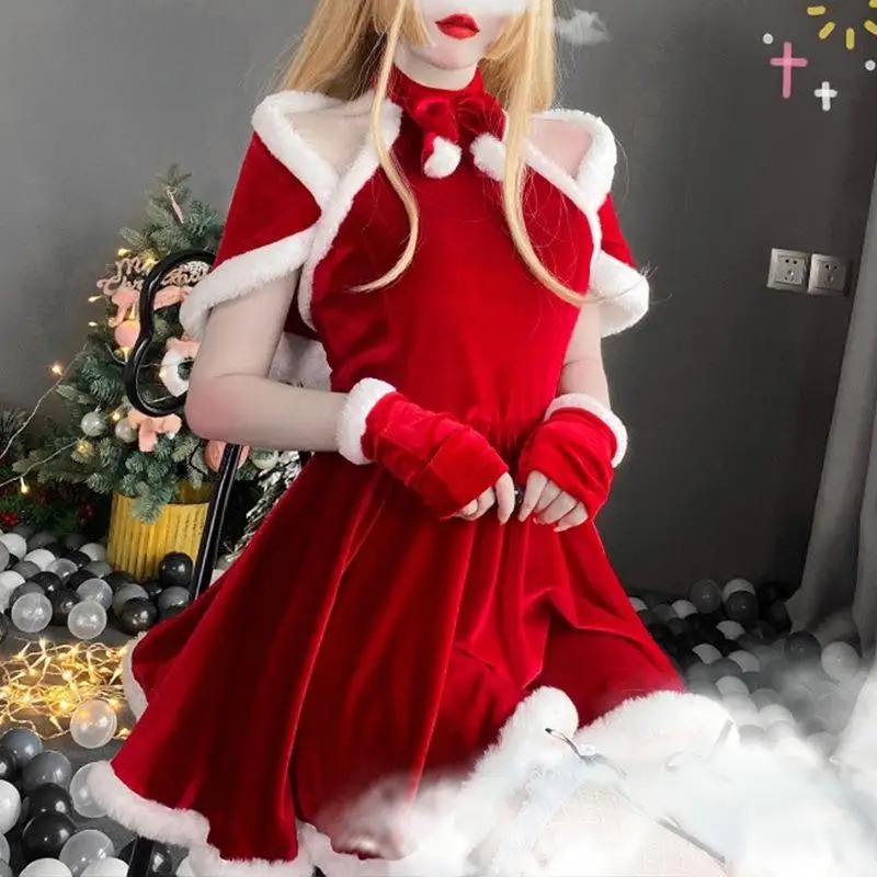 Christmas Cosplay Costume Dres - Women'S Red Accessories recension och pris