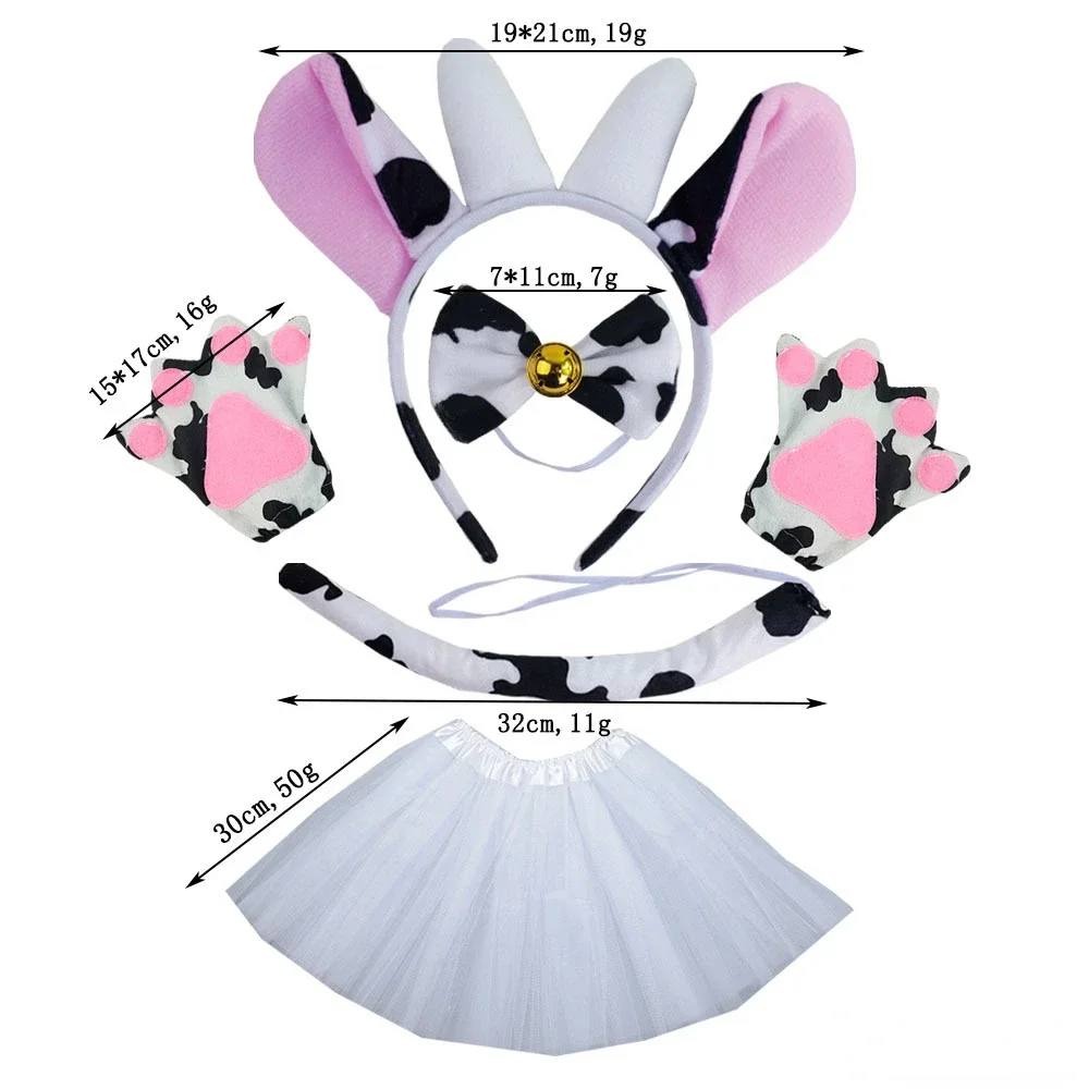 Milk Cow Costume Set Ears Head - Women'S Ear Accessories recension och pris
