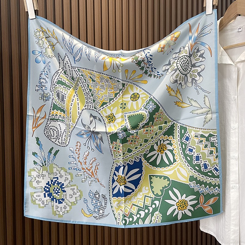 Green Boho Horse Square Scarf  - Women'S Accessories Handbags recension och pris