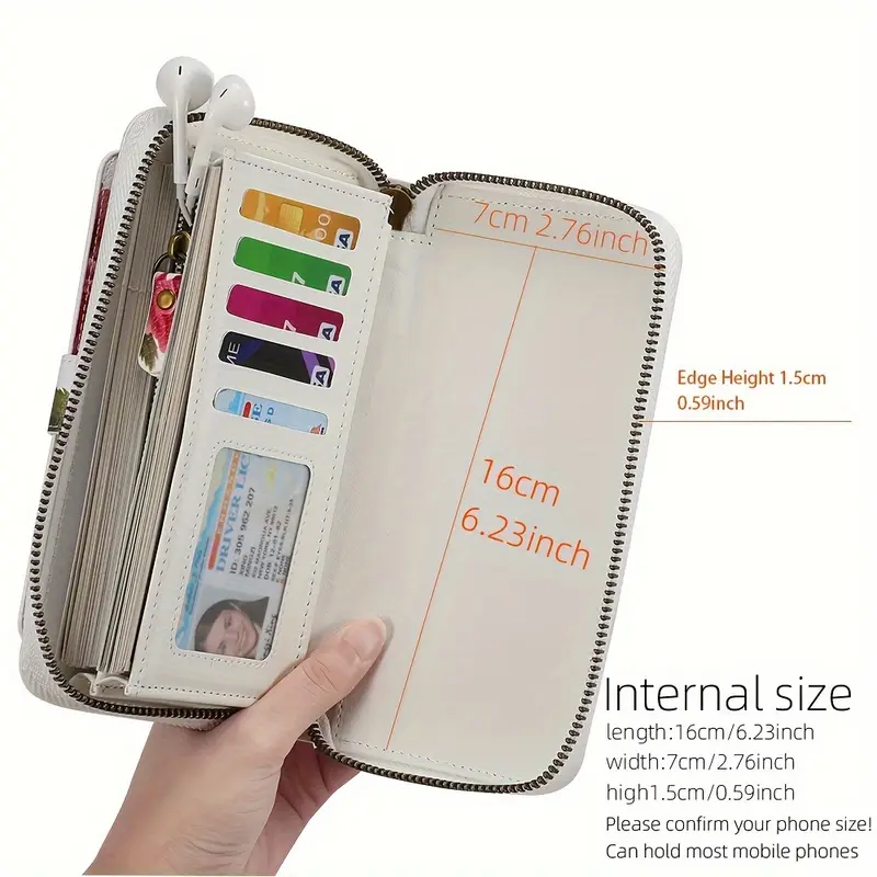 Elegant Floral PU Leather Clut - Women'S Accessories Wallet recension och pris