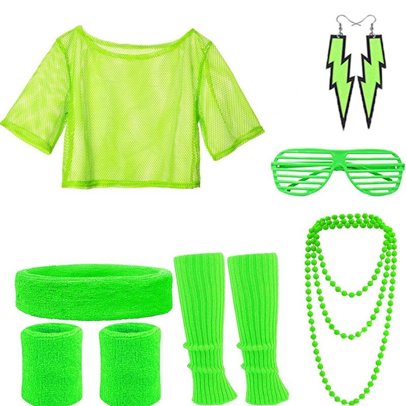 80s Hippie Disco Outfit Set Ne - Women'S Ear Accessories recension och pris