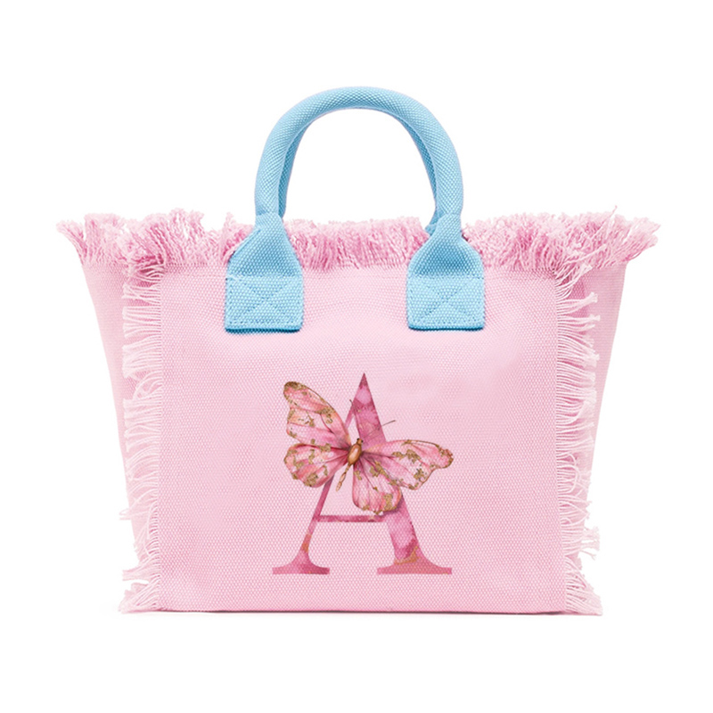 Beach Bag Pink Custom Letter F - Women'S Accessories Handbags recension och pris
