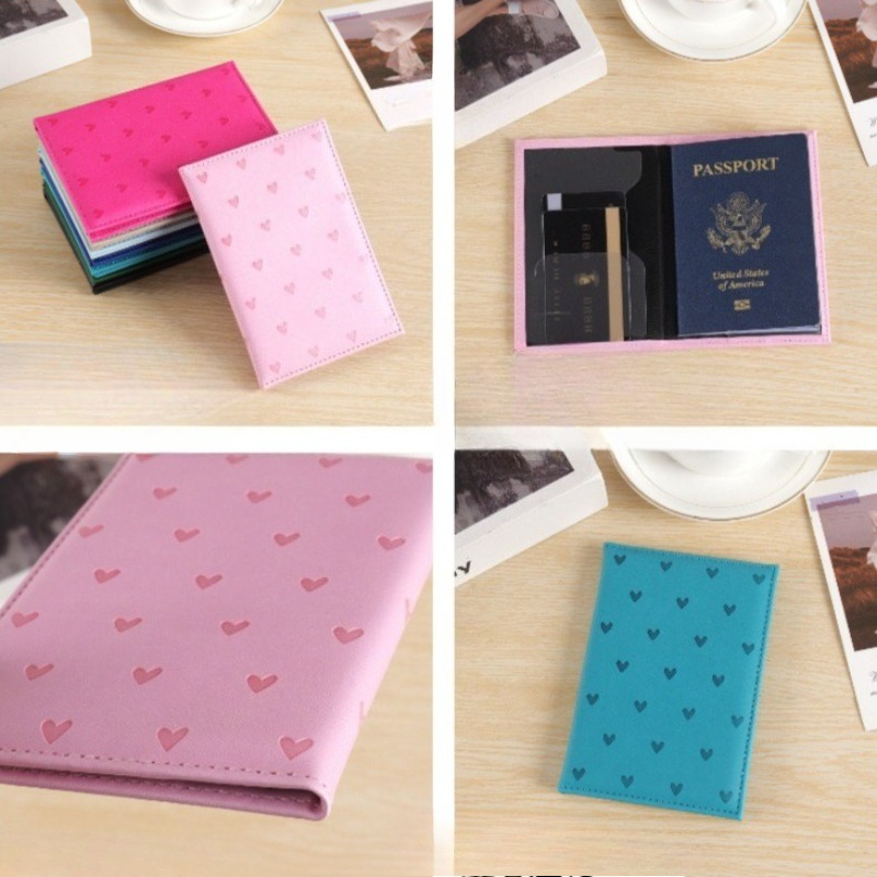 Cute Heart Print Passport Cove - Women'S Accessories Wallet recension och pris