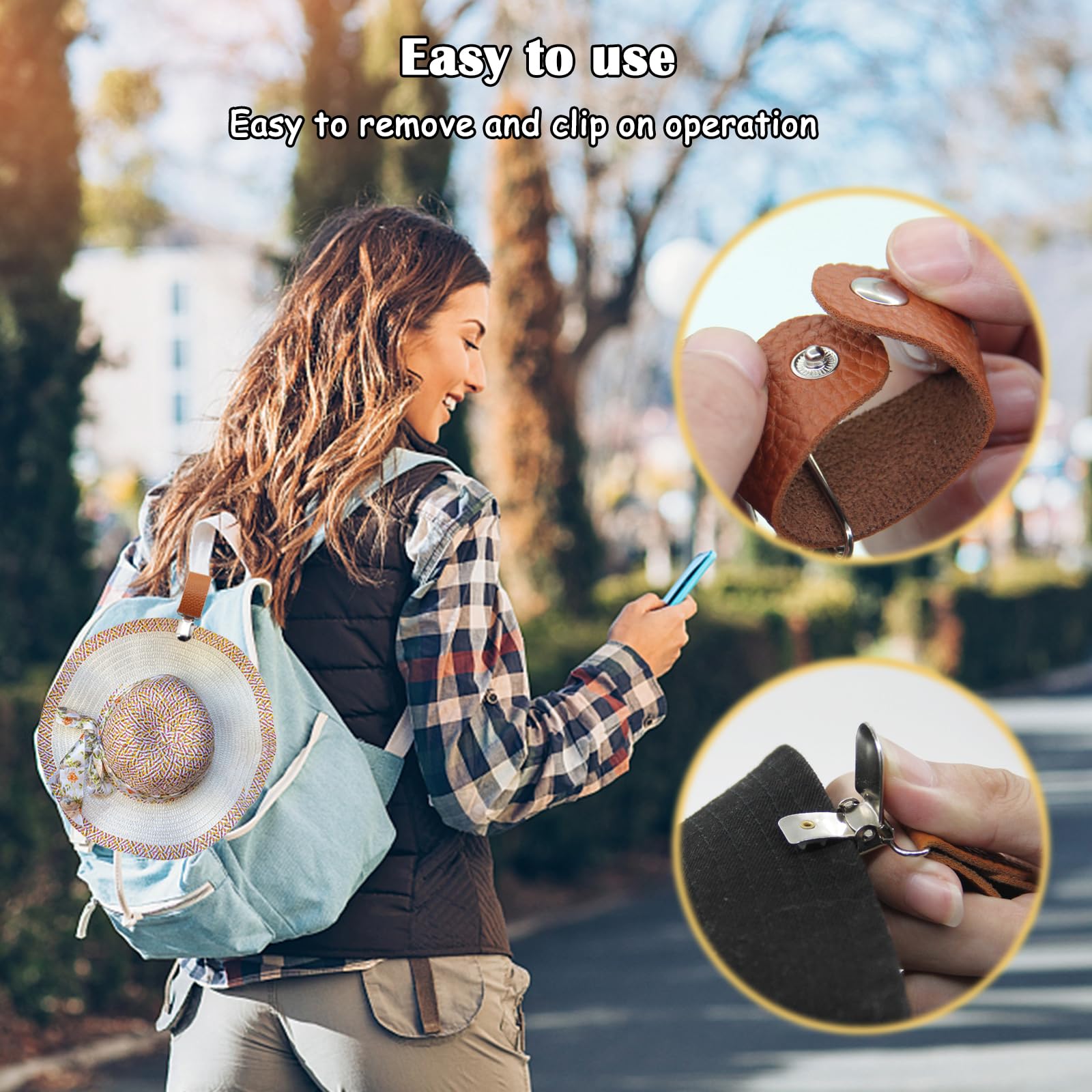 PU Leather Hat Clip for Travel - Women'S Accessories Handbags recension och pris