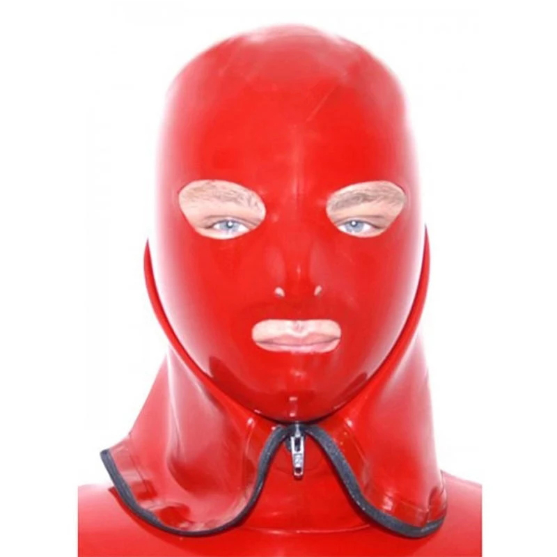 Sexy Red Latex Mask Rubber Hoo - Women'S Red Accessories recension och pris