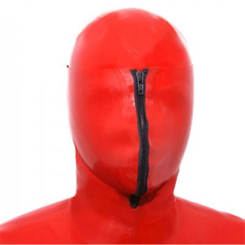 Sexy Red Latex Mask Rubber Hoo - Women'S Red Accessories recension och pris
