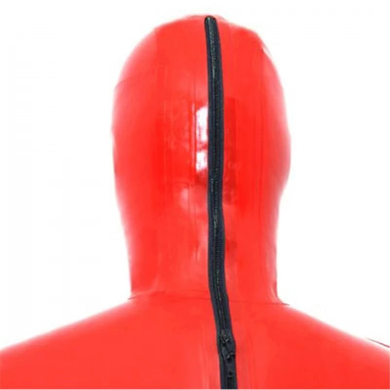 Sexy Red Latex Mask Rubber Hoo - Women'S Red Accessories recension och pris