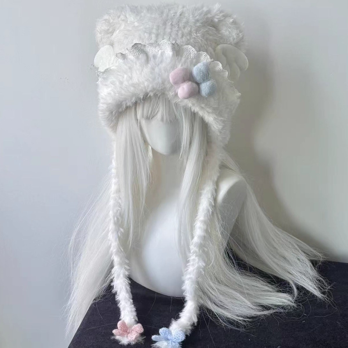 Pink and blue bow-knotted lace - Women'S Ear Accessories recension och pris